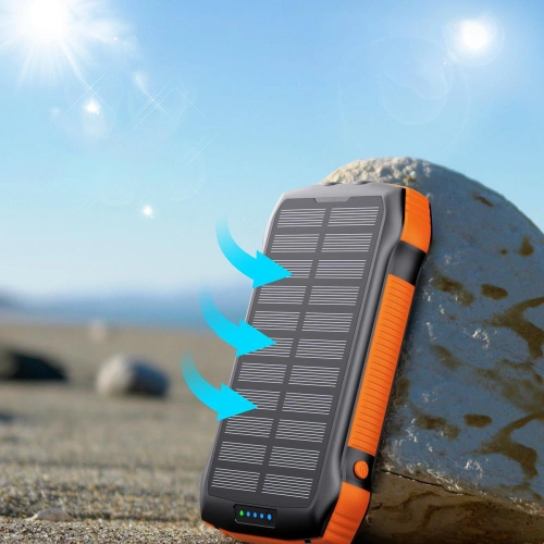 Kup Powerbank solarny z ładowaniem bezprzewodowym Choetech B657 20000mAh PD 20W/QC 18W/Qi 10W pomarańczowy - CHT166 - {ean13} - Sklep Home Screen