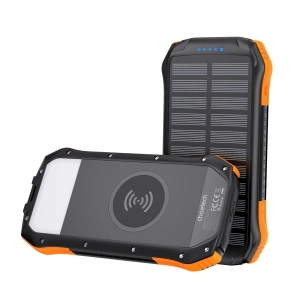 Buy Choetech B659 Solar Powerbank Wireless Charger 10000mAh Qi 5W orange - CHT167 - {ean13} - Home Screen Store Europe