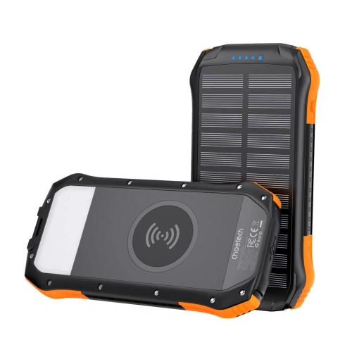 Kup Solární powerbanka s bezdrátovým nabíjením Choetech B659 10000mAh Qi 5W oranžová - CHT167 - {ean13} - Sklep Home Screen