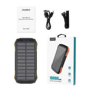 Buy Choetech B659 Solar Powerbank Wireless Charger 10000mAh Qi 5W orange - CHT167 - {ean13} - Home Screen Store Europe