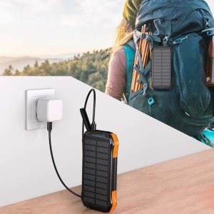 Buy Choetech B659 Solar Powerbank Wireless Charger 10000mAh Qi 5W orange - CHT167 - {ean13} - Home Screen Store Europe