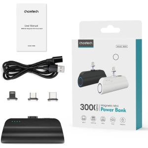Kup Mini powerbank Choetech B660 3000mAh USB-C/microUSB/Lightning czarny - CHT168 - {ean13} - Sklep Home Screen