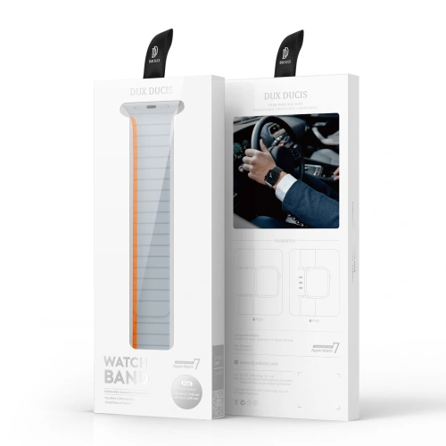 Kup Dux Ducis Strap mágneses pánt (LD verzió) Apple Watch 4/5/6/7/SE/8/9/Ultra 44/45/49mm szürke-narancssárga - DDS1729 - {ean13} - Sklep Home Screen