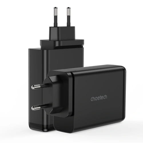 Kup Hálózati töltő Choetech PD6005 GaN 140W 2xUSB C, 2xUSB-A fekete - CHT172 - {ean13} - Sklep Home Screen