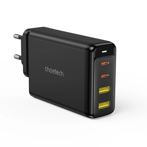 Kup Hálózati töltő Choetech PD6005 GaN 140W 2xUSB C, 2xUSB-A fekete - CHT172 - {ean13} - Sklep Home Screen