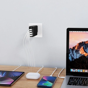 Buy Choetech PD6005 Wall Charger GaN 140W 2xUSB C, 2xUSB-A black - CHT172 - {ean13} - Home Screen Store Europe