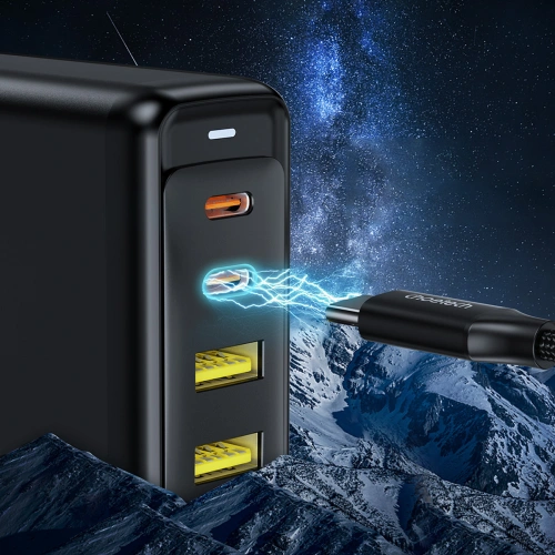 Kup Hálózati töltő Choetech PD6005 GaN 140W 2xUSB C, 2xUSB-A fekete - CHT172 - {ean13} - Sklep Home Screen