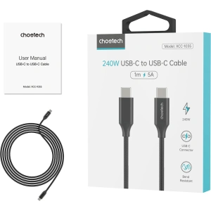 Kup Kabel Choetech XCC-1036 USB-C/USB-C PD 3.1 240W 480 Mbps 2m czarny - CHT173 - {ean13} - Sklep Home Screen