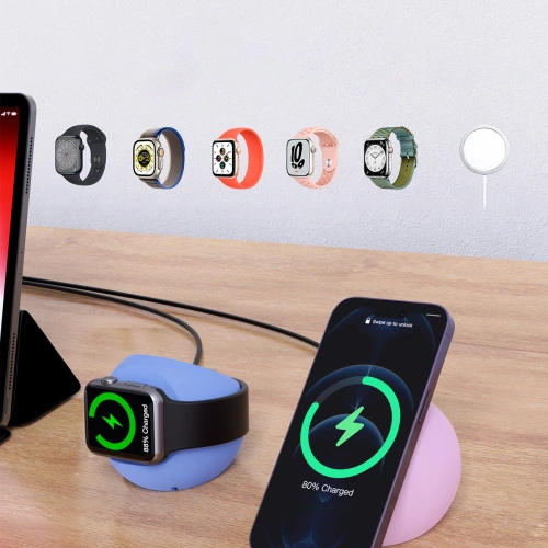 Kup Uchyt na nabíječku MagSafe/Apple Watch Choetech modrý - CHT175 - {ean13} - Sklep Home Screen