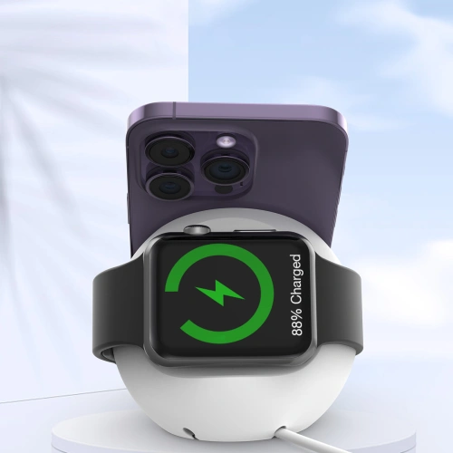 Kup Apple Choetech MagSafe/ Uhren-Ladehalterung weiß - CHT177 - {ean13} - Sklep Home Screen