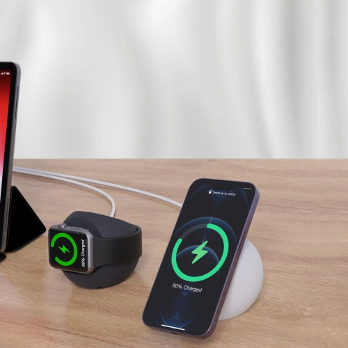 Kup MagSafe töltő tartó Apple Watch Choetech fehér - CHT177 - {ean13} - Sklep Home Screen