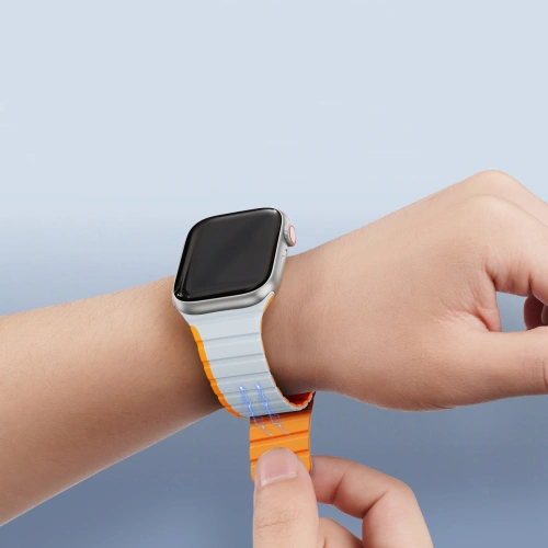 Kup Magnetischer Dux Ducis Strap (LD-Version) Apple Watch 4/5/6/7/SE/8/9/10 40/41/42mm grau-orange - DDS1734 - {ean13} - Sklep Home Screen