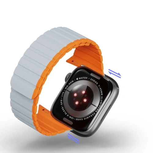 Kup Pasek magnetyczny Dux Ducis Strap (LD Version) Apple Watch 4/5/6/7/SE/8/9/10 40/41/42mm szaro-pomarańczowy - DDS1734 - {ean13} - Sklep Home Screen