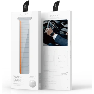 Páskový magnet Dux Ducis Strap (LD verze) Apple Watch 4/5/6/7/SE/8/9/10 40/41/42mm šedo-oranžový