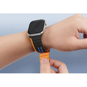 Kup Pasek magnetyczny Dux Ducis Strap (LD Version) Apple Watch 4/5/6/7/SE/8/9/10 40/41/42mm czarno-pomarańczowy - DDS1735 - {ean13} - Sklep Home Screen