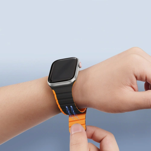 Kup Pasek magnetic Dux Ducis Strap (LD Version) Apple Watch 4/5/6/7/SE/8/9/10 40/41/42mm negru-portocaliu - DDS1735 - {ean13} - Sklep Home Screen