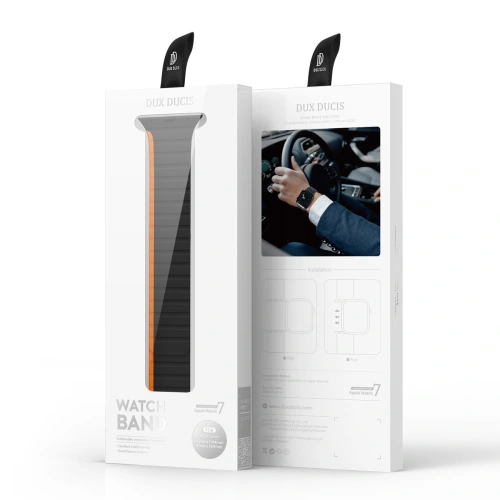 Kup Páskový magnet Dux Ducis Strap (LD verze) Apple Watch 4/5/6/7/SE/8/9/10 40/41/42mm černo-oranžový - DDS1735 - {ean13} - Sklep Home Screen