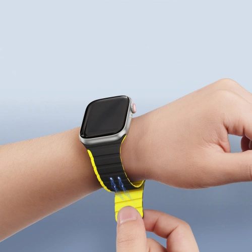 Kup Magnetisches Band Dux Ducis Strap (LD Version) Apple Watch 4/5/6/7/SE/8/9/10 40/41/42mm schwarz-gelb - DDS1736 - {ean13} - Sklep Home Screen