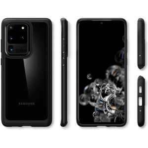 Kup Etui Spigen Ultra Hybrid Samsung Galaxy S20 Ultra Matte Black - SPN548BLK - {ean13} - Sklep Home Screen