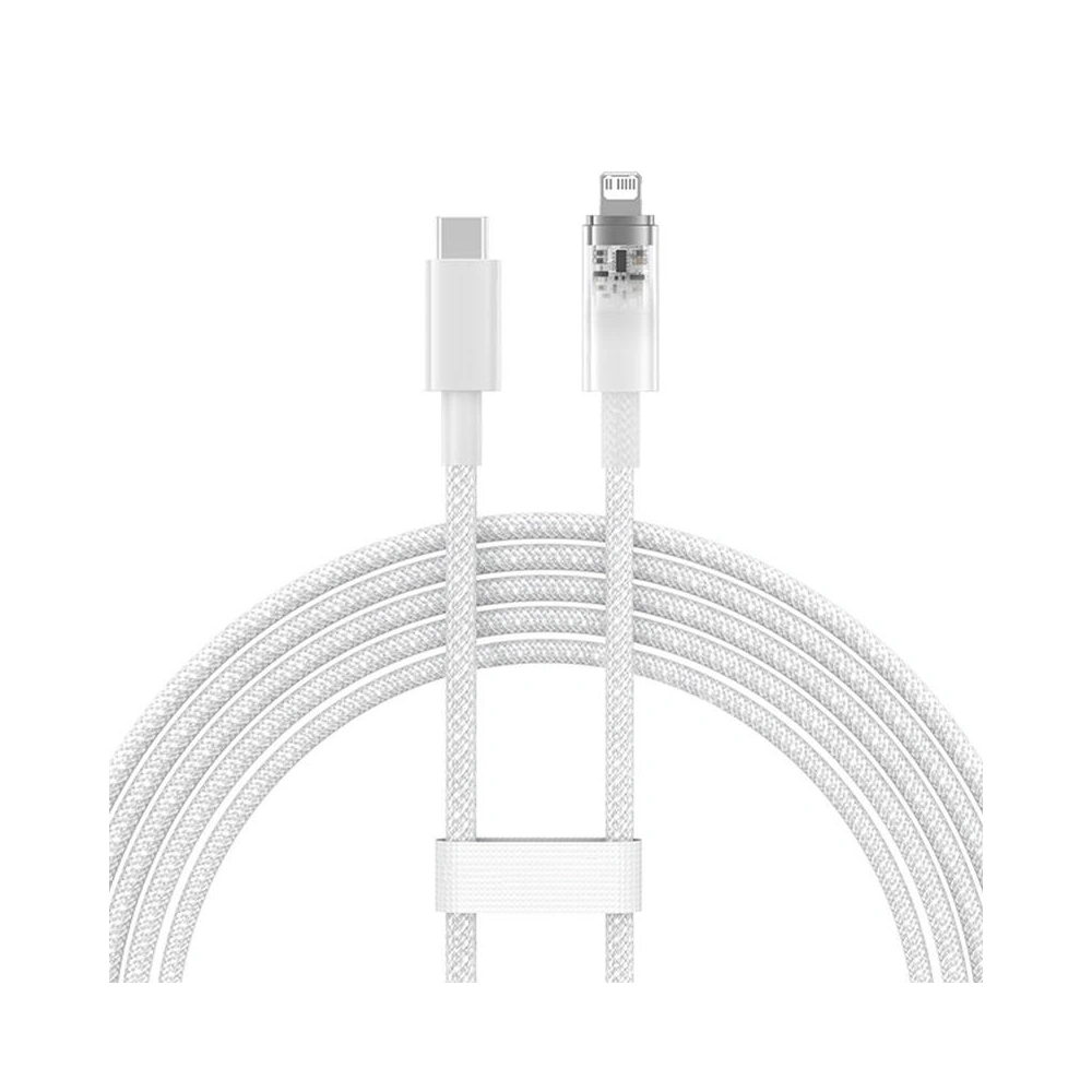 Kabel Baseus Explorer Series USB-C/Lightning 2m 20W (biały)