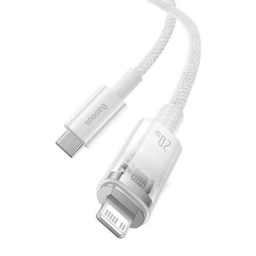 Kup Cablu Baseus Explorer Series USB-C/Lightning 2m 20W (alb) - BSU4358 - {ean13} - Sklep Home Screen