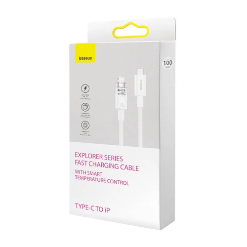 Kup Cablu Baseus Explorer Series USB-C/Lightning 2m 20W (alb) - BSU4358 - {ean13} - Sklep Home Screen