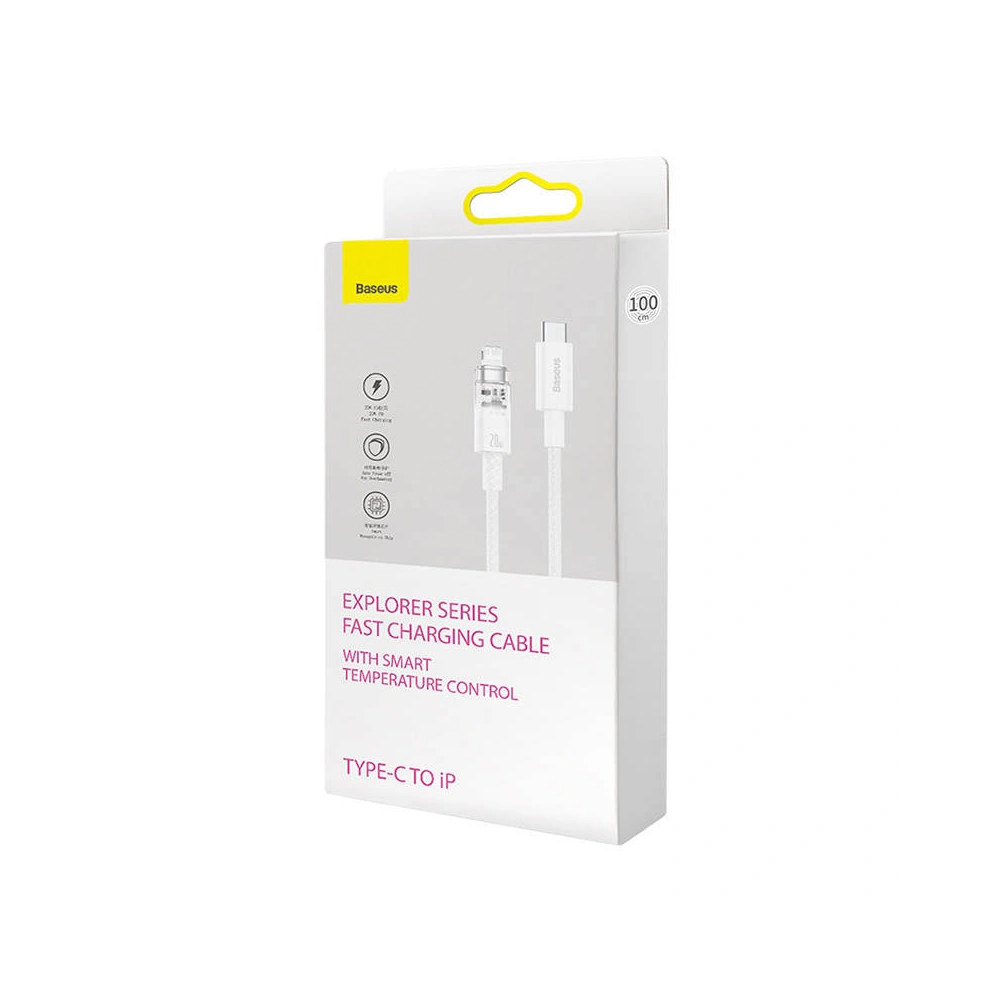 Kabel Baseus Explorer Series USB-C/Lightning 2m 20W (biały)