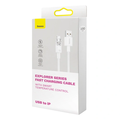 Kup Kabel Baseus Explorer Series USB-A/Lightning 1m 2.4A (bílý) - BSU4360 - {ean13} - Sklep Home Screen
