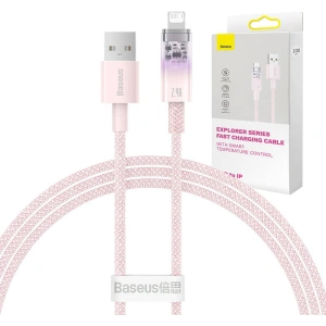 Kabel Baseus Explorer Series USB-A/Lightning 1m 2.4A (różowy)