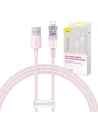 Cablul Baseus Explorer Series USB-A/Lightning 1m 2.4A (roz)