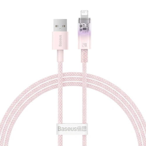 Kup Cablul Baseus Explorer Series USB-A/Lightning 1m 2.4A (roz) - BSU4361 - {ean13} - Sklep Home Screen