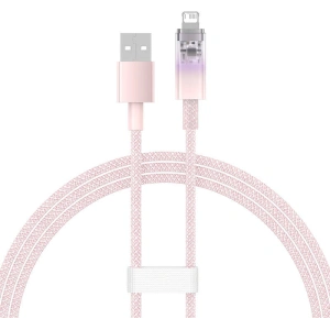 Kabel Baseus Explorer Series USB-A/Lightning 1m 2.4A (růžový)
