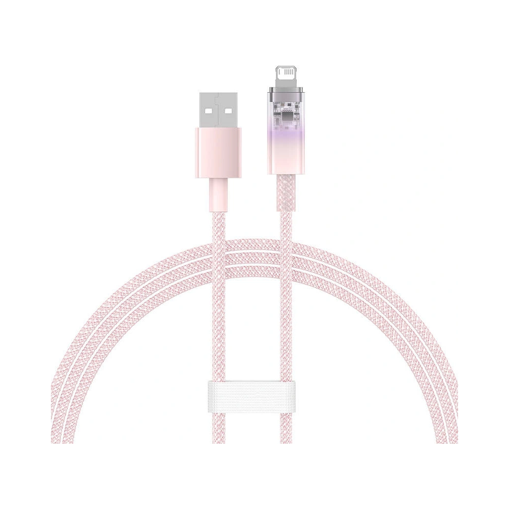 Kabel Baseus Explorer Series USB-A/Lightning 1m 2.4A (różowy)