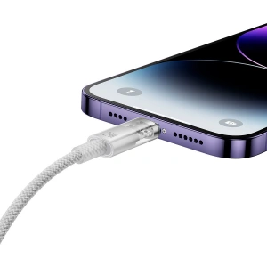 Kabel Baseus Explorer Series USB-A/Lightning 1m 2.4A (bílý)