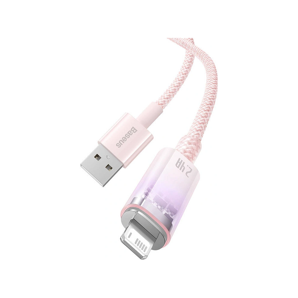 Kabel Baseus Explorer Series USB-A/Lightning 1m 2.4A (różowy)