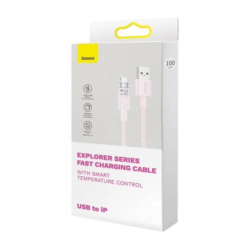 Kup Cablul Baseus Explorer Series USB-A/Lightning 1m 2.4A (roz) - BSU4361 - {ean13} - Sklep Home Screen