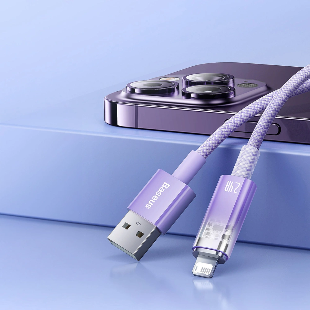 Kabel Baseus Explorer Series USB-A/Lightning 1m 2.4A (biały)