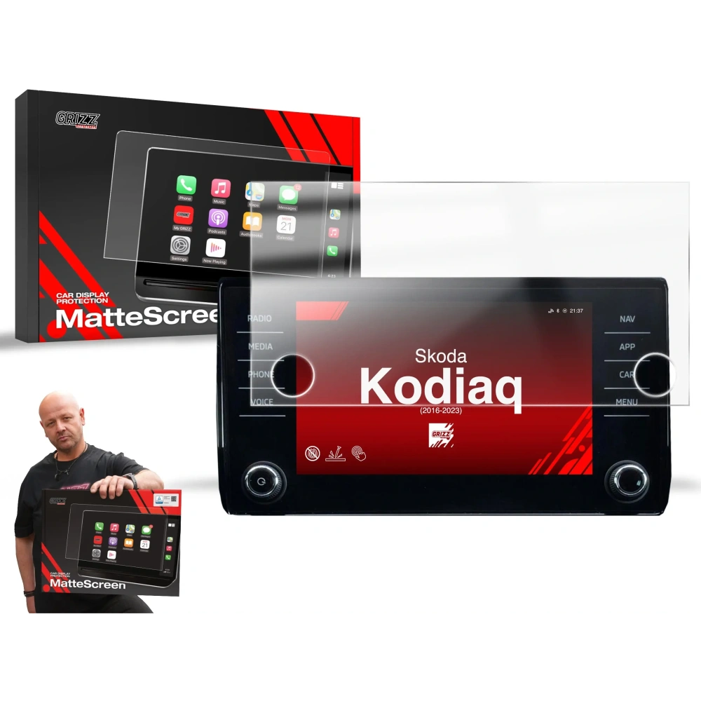 Folia matowa GrizzGlass CarDisplay Protection do Skoda Kodiaq 8" Amundsen (2016-2023)