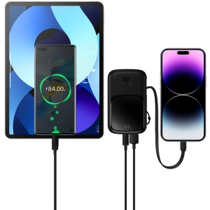Powerbank Baseus Qpow Pro 10000mAh 20W Overseas Edition + kabel USB-C 3A - czarny