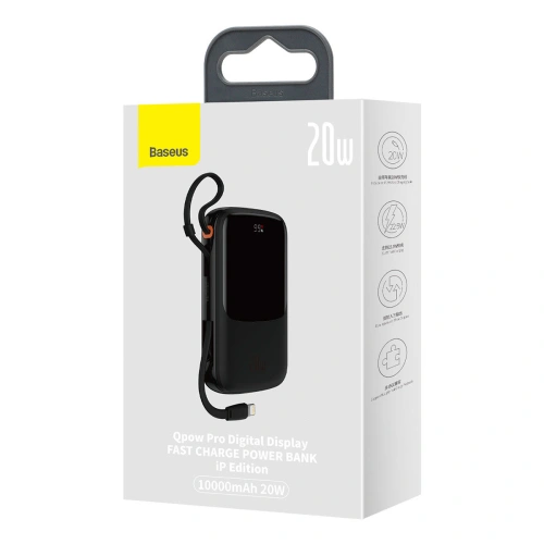 Kup Powerbank Baseus Qpow Pro 10000mAh 20W Overseas Edition + kabel USB-C 3A - černý - BSU4362 - {ean13} - Sklep Home Screen