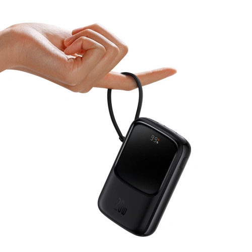 Kup Baseus Powerbank Qpow Pro 10000mAh 20W Overseas Edition + USB-C 3A Kabel - schwarz - BSU4362 - {ean13} - Sklep Home Screen