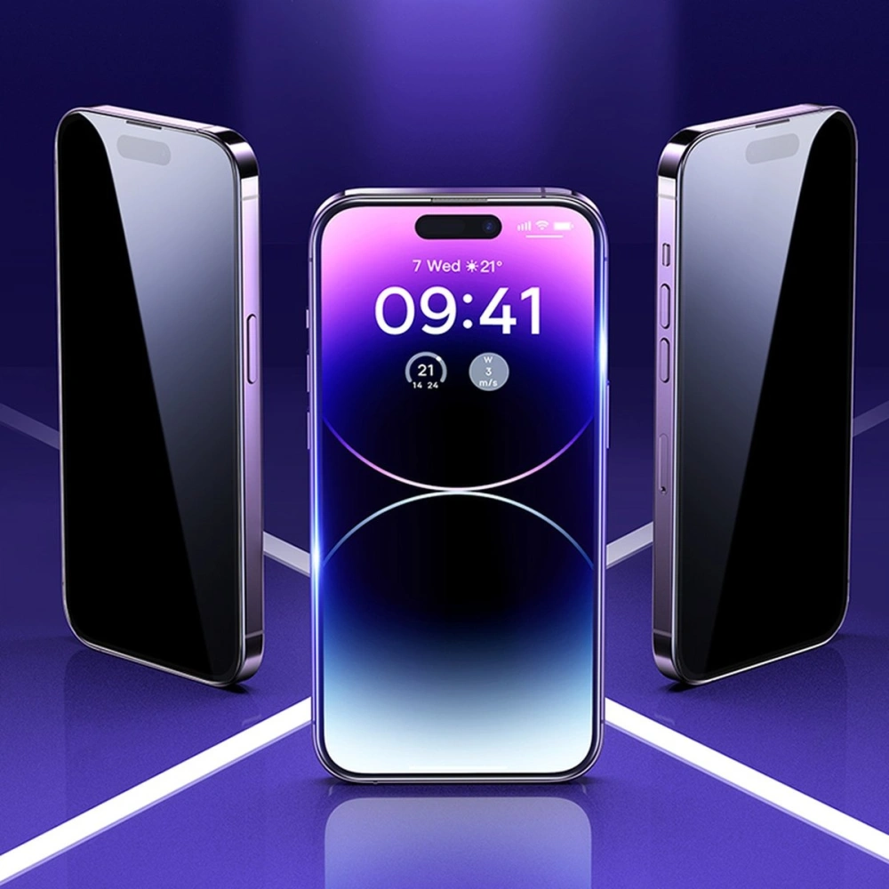 Szkło hartowane Baseus Privacy 0.3mm Glass Apple iPhone 14 Pro + ramka montażowa