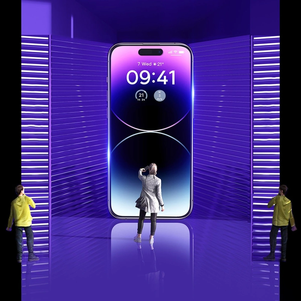 Szkło hartowane Baseus Privacy 0.3mm Glass Apple iPhone 14 Pro + ramka montażowa