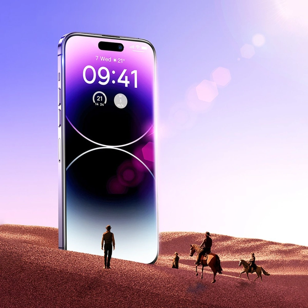 Szkło hartowane Baseus Privacy 0.3mm Glass Apple iPhone 14 Pro + ramka montażowa