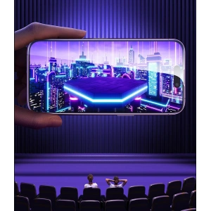 Edzett üveg Baseus Privacy 0.3mm Glass Apple iPhone 14 Pro + szerelési keret