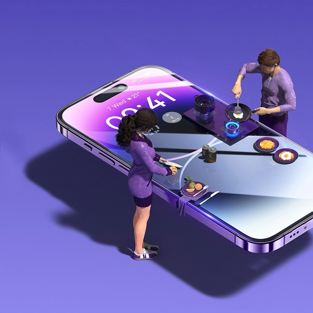 Szkło hartowane Baseus Privacy 0.3mm Glass Apple iPhone 14 Pro + ramka montażowa