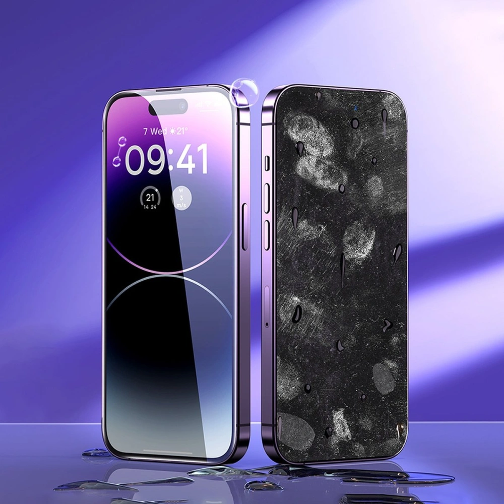 Szkło hartowane Baseus Privacy 0.3mm Glass Apple iPhone 14 Pro + ramka montażowa