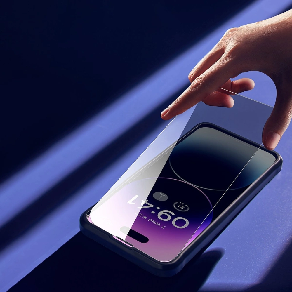 Szkło hartowane Baseus Privacy 0.3mm Glass Apple iPhone 14 Pro + ramka montażowa