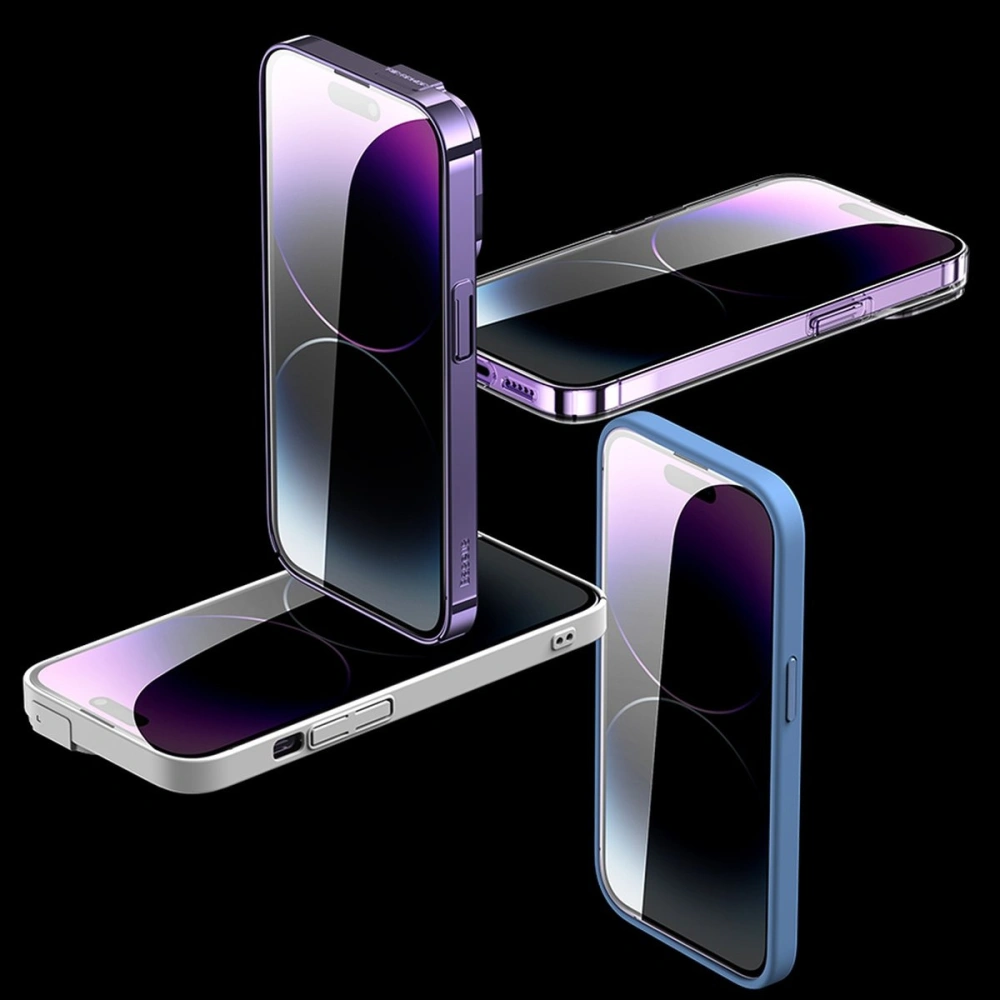 Szkło hartowane Baseus Privacy 0.3mm Glass Apple iPhone 14 Pro + ramka montażowa