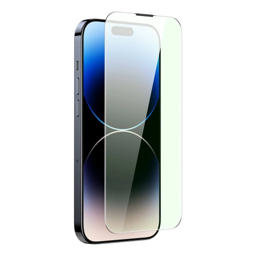 Kup Tvrzené sklo Baseus Anti Blue Light 0.3mm Glass Apple iPhone 14 Pro Max s filtrem proti prachu + montážní rámček - BSU4365 - {ean13} - Sklep Home Screen